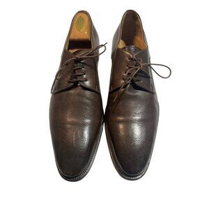 Santoni Men's Oxford Dress Shoes Italy Dark Brown Italian Leather Size 11D